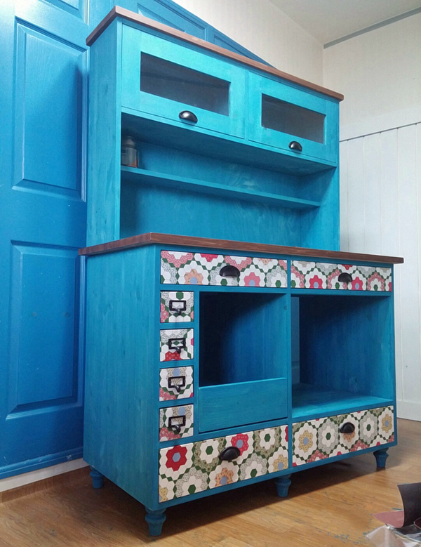 집성목으로 만든 오븐장