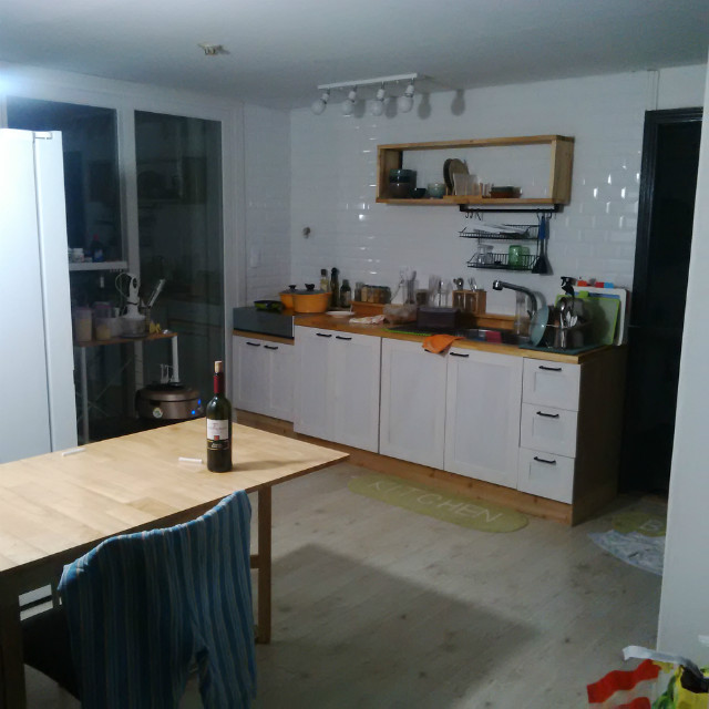 상부장 없애고 스탈리쉬 선반장으로