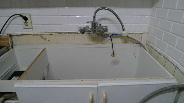 싱크대 원목상판으로 교체하기