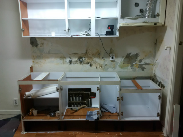 싱크대 상판 완제품으로 만든 리폼싱크대