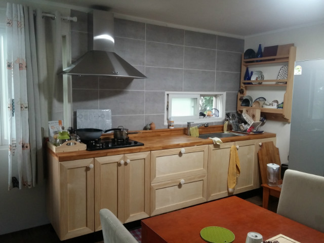 오리나무 상판 싱크대