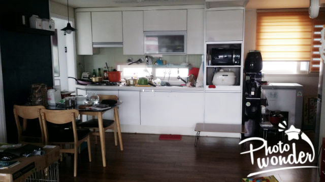 오리나무로만든조리대::아카시아나무로만든식탁겸책상만들기