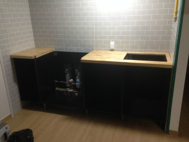 싱크대 원목 상판