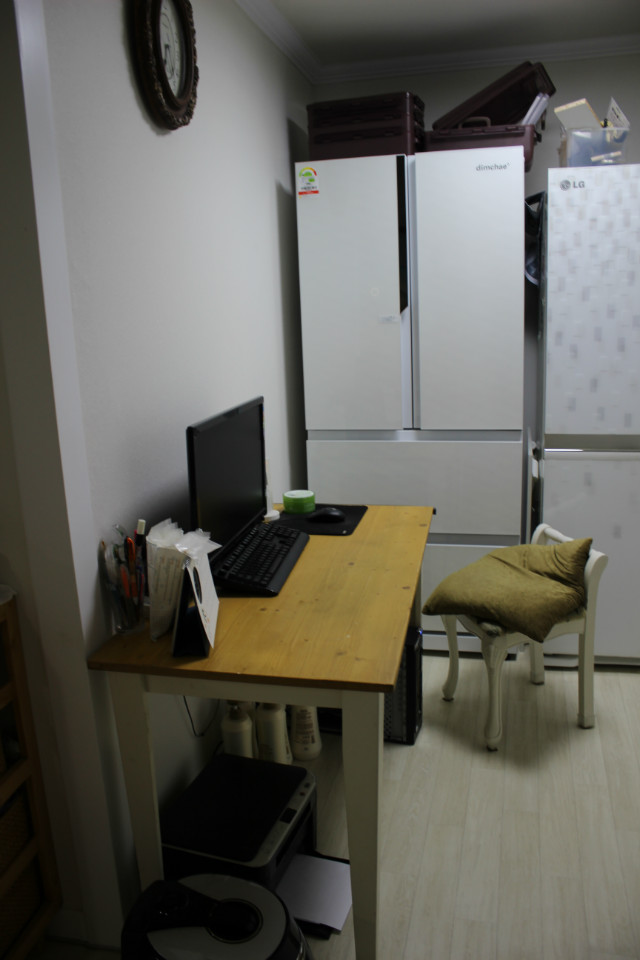 컴퓨터ㄱ자책상조립하기~