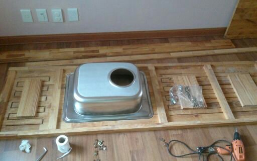 싱크대 상판교체했어요..