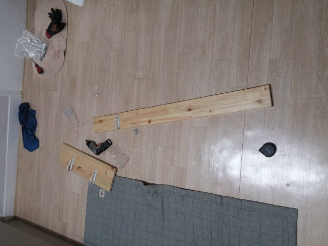 편백나무 욕실선반