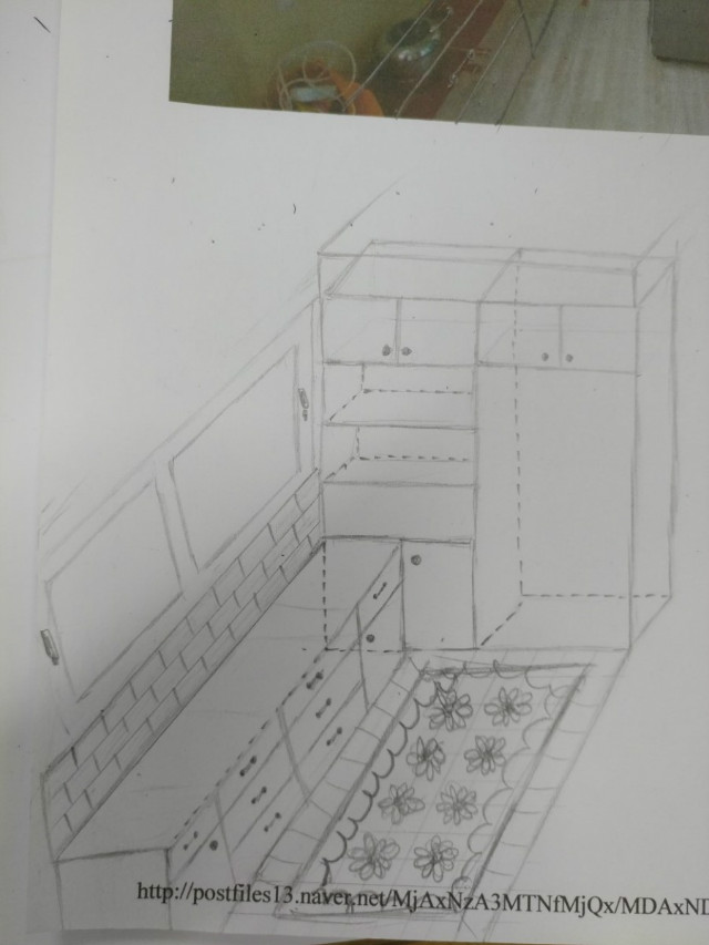 싱크대 주문 시스템으로 만든 하부장