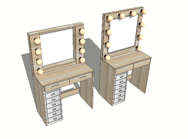 연예인 화장대 만들기~!(조명거울 화장대)
