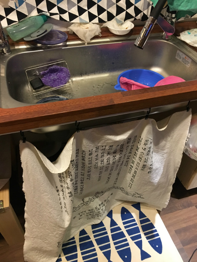 멀바우 싱크상판 오픈 하단장