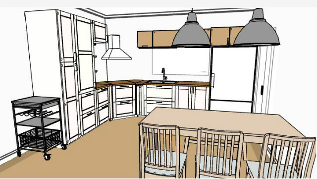 나무로 지은 단독주택, 나무로 지은 싱크대