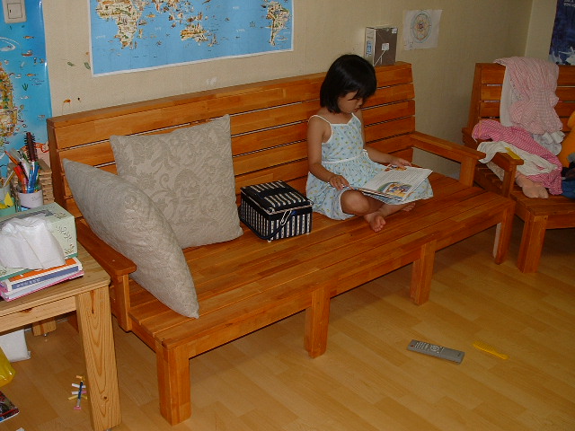 원목 소파 3+1인용