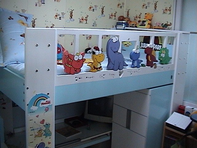 공룡 2층 침대, 책상, 옷장이 하나로~