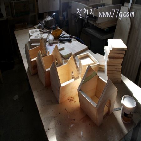 새집  혹은 원목 우편함 , 오리엔티어링 제작과정