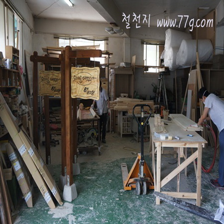 원목 미닫이 옷장 제작 과정