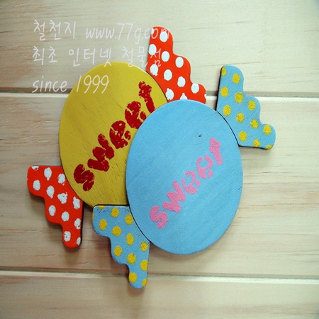 스텐실 기법을 배워 보세요 2편 투톤 땡땡이 캔디 만들기