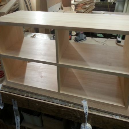 약장형 원목 TV장 18mm(소나무) (1050*480*350)(샌딩작업)