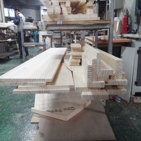 스마트 침대 평상형, 헤드형 슈퍼킹사이즈 가능(소나무) (2140*400*1620)(샌딩작업)(1개)