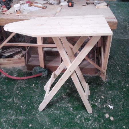 프로방스 스프러스 원목 다리미판 높이조절가능