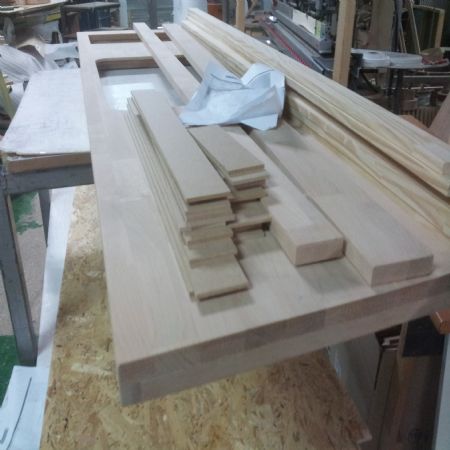 원목(특수목) 싱크대상판 36mm(뒷턱포함,싱크볼 별매)(오리나무) (1950*36*600)(샌딩작업)(1개)