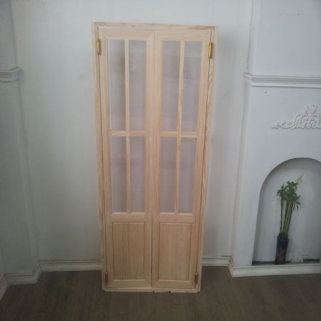 웨스턴 도어 양쪽 미닫이 원목 중문(5mm 렉산)