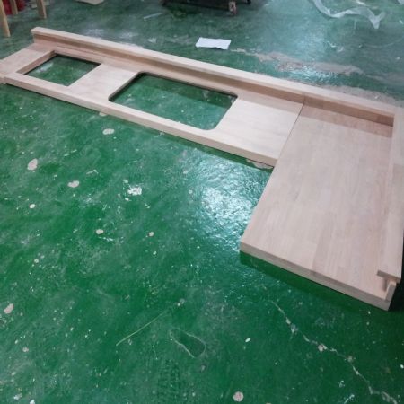 원목(특수목) 싱크대상판 36mm(뒷턱포함,싱크볼 별매)(오리나무) (2485*36*600)(샌딩작업)(1개)