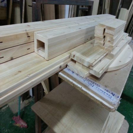 스마트 침대 평상형(헤드형)(삼나무) (2100*400*1050)(조립 완제품)(1개)