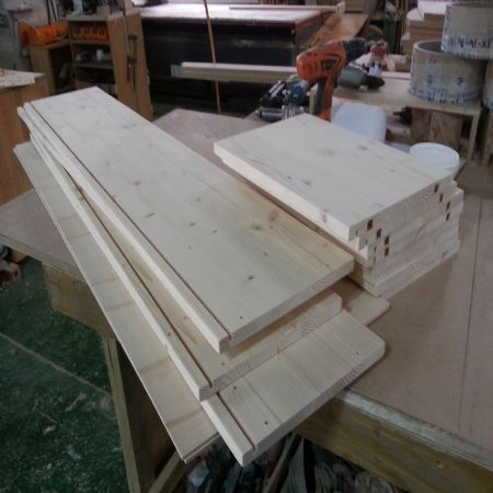 맞춤 3단 공간박스 (스프러스) (400*1200*250)(샌딩작업)(2개)