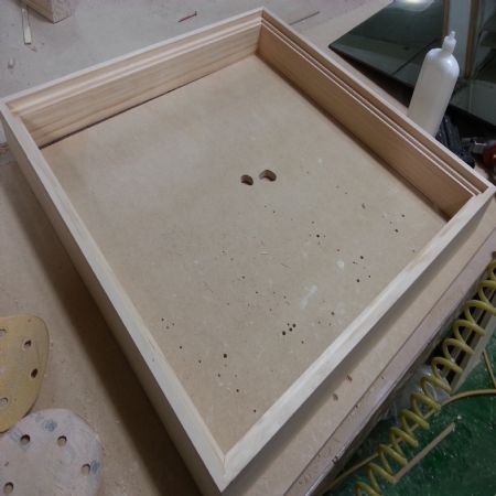 원목 선반 거울(소나무) (600*600*75)(1개)