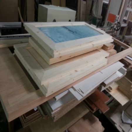 싱크대 ( 상부장1800 mm * 800 mm * 310 mm 하부장1800 mm * 700 mm * 570 mm)(스프러스문짝)(0 mm)(내부장 백색)