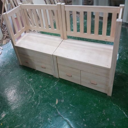 원목 수납쇼파 (소나무) (2000*400*500)(조립 완제품)(1개)