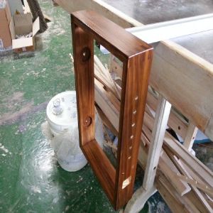 진공관 앰프베이스제작 다시(도색 완제품)(스테인 + 바니쉬 반광 다크브라운)(1개)