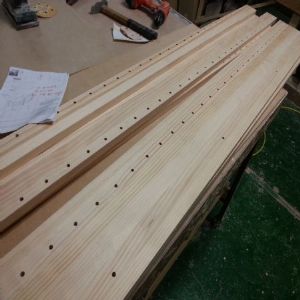 스마트 쥬니어 벙커 침대(책장형)(소나무) (2300*2017*1200)(샌딩작업)(1개)