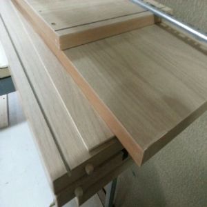 유광 코팅합판 벽붙이 수납장 월넛색(코팅) (1500*300*400)(1개)