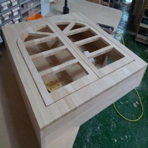 웨스턴 원목 프로방스 창문(소나무) (840*900*150)(샌딩)(1개)