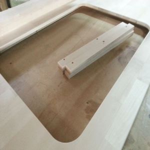 싱크대상판 원목(특수목) 36mm(뒷턱포함,싱크볼 별매)(자작나무) (1200*36*600)(샌딩)(1개)