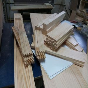 천연 원목 건강 트윈 서랍 책상(소나무) (1600*730*550)(샌딩)(1개)