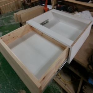 쿡탑용 서랍싱크장(자작합판) (605*140*550)(샌딩 조립)(1개)