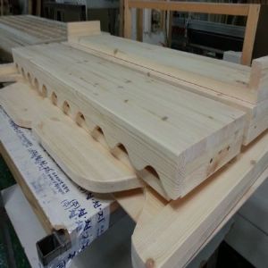 천연 원목 독서실 열공 책상 수험생, 학생용(24mm)(홍송) (1100*1150*655)(샌딩)(1개)