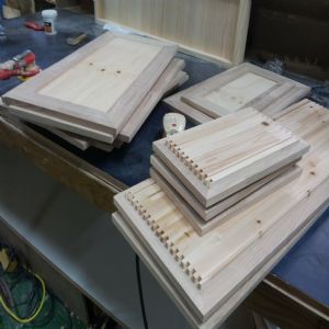 싱크대 ( 상부장2368 mm * 800 mm * 310 mm 하부장3368 mm * 700 mm * 570 mm)(물푸레문짝)(96mm)(내부장 오크색)