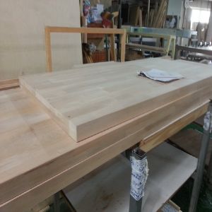 싱크대상판 원목(특수목) 36mm(뒷턱포함,싱크볼 별매)(오리나무) (2655*36*600)(샌딩)(1개)