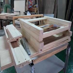 천연 원목 건강 서랍 책상(소나무) (1200*720*750)(1개)