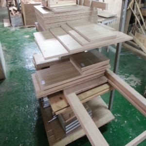 싱크대 ( 상부장1500 mm * 800 mm * 310 mm 하부장2200 mm * 700 mm * 570 mm)(UV백색)(0 mm)(내부장 오크색)