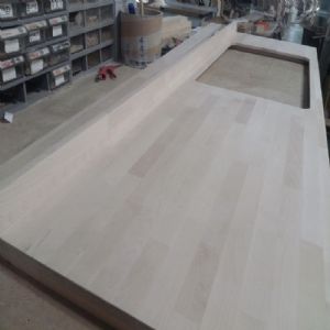 싱크대상판 원목(특수목) 36mm(뒷턱포함,싱크볼 별매)(5.기타볼(도면필수))(자작나무) (2700*36*600)(1개)