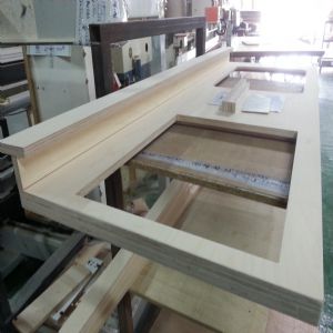 싱크대상판 원목(특수목) 36mm(뒷턱포함,싱크볼 별매)(1.볼규격 JS850)(자작합판) (1840*36*627)(1개)