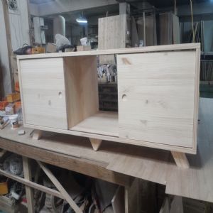 베이직 심플 AV장 (미닫이문)(소나무) (1500*600*600)(1개)