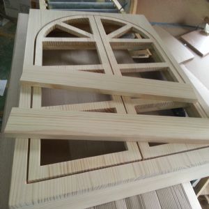 웨스턴 원목 프로방스 창문(소나무) (760*900*100)(도색 완제품)(스테인 바니쉬 반광 네츄럴 오크)(1개)