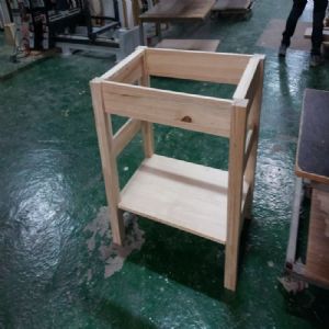 천연 원목 건강 일반 책상 서랍없음(사각다리_미송 집성원목)(소나무) (800*850*550)(1개)