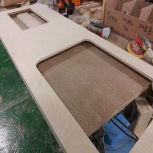 싱크대상판 원목(특수목) 36mm(뒷턱포함,싱크볼 별매)(자작합판) (1670*36*600)(샌딩)(1개)