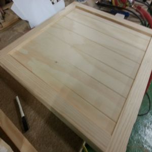 패널 짜임문(완성품) 스윙도어(철물포함) 한쪽문 두께 30mm(소나무) (700*700*32)()(1개)