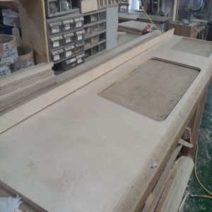 싱크대상판 원목(특수목) 36mm(뒷턱포함,싱크볼 별매)(5.기타볼(도면필수))(자작합판) (2300*36*650)()(1개)